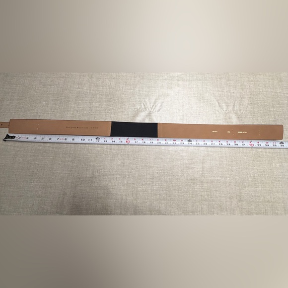 Kate Spade Genuine Leather Pebbled Belt L/XL Gold Buckle Black 36” - Picture 8 of 14